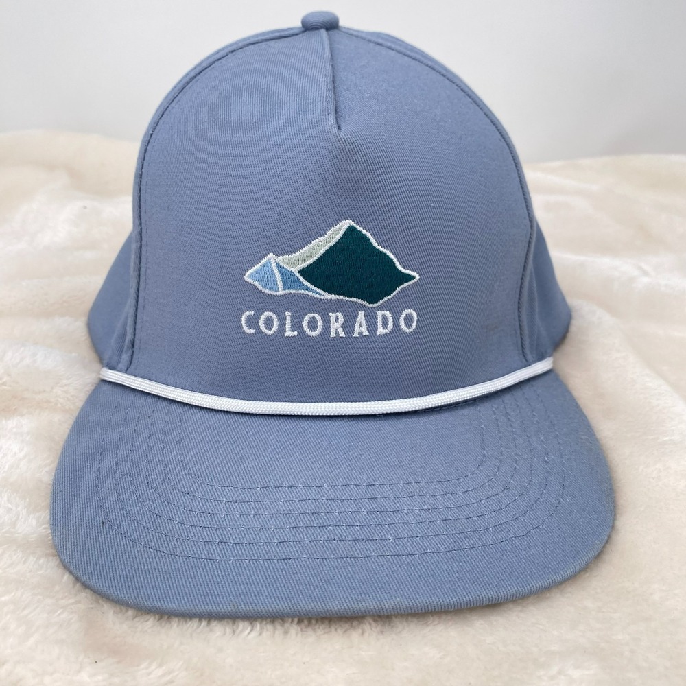 Colorado Rope Trucker Hat Adjustable Snapback Blue Mountains Mens Hat